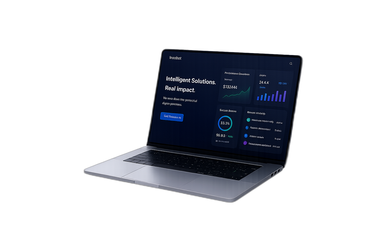 theDBot software platform on laptop